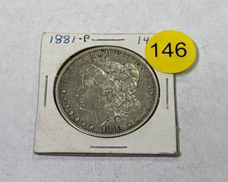 1881 peace dollar coin