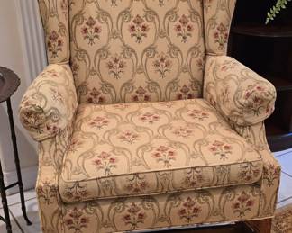 Floral Upholstery Side Chair