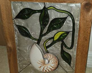 Stain Glass with Sea Shell