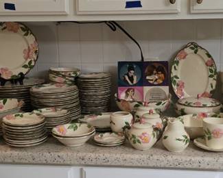Large Collection of Desert Rose Franciscan Dishes 