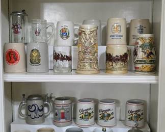 Collection of Beer Steins and Mugs