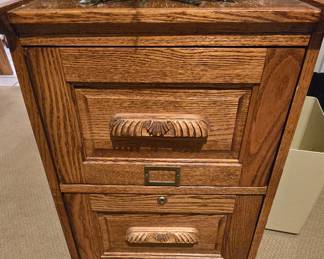 Another Oak File Cabinet with Key