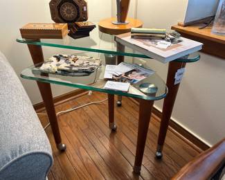 MCM Glass Nesting Tables