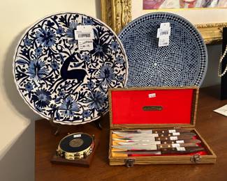 Icaros Pottery Greek Plate, Vtg Cocema Fes Maroc Plate