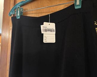 St John Black Knit Skirt