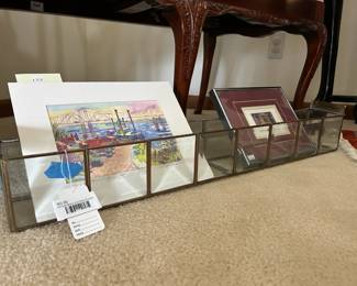 Vintage Brass and Glass Fixture