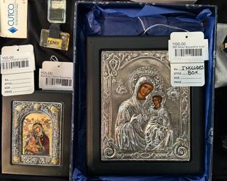 950 Silver Byzantine Icon, Cutco 1723 9" Carver