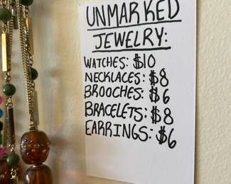 Unmarked Jewelry