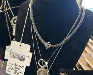 Sterling Necklace and Earrings Set 