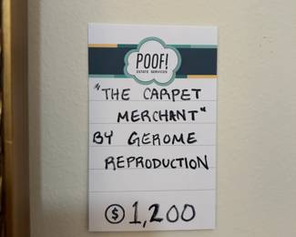 "The Carpet Merchant" by Gerome Reproduction 