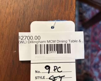 (WL) Dillingham MCM Dining Table and Chairs