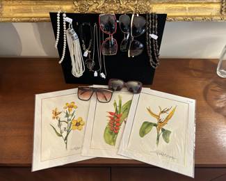 Sunglasses, Jewelry, Prints 