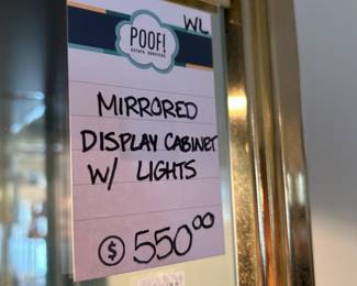 Mirrored Display Cabinet w/ Lights 
