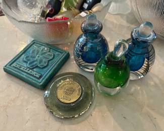 Perfume Bottles, Pewabic Tile