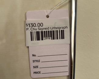 P. Chu Signed Lithograph 