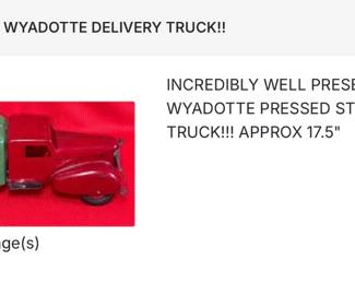 ANTIQUE WYADOTTE DELIVERY TRUCK 