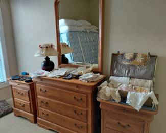 Outstanding  Vintage linens and dollies 