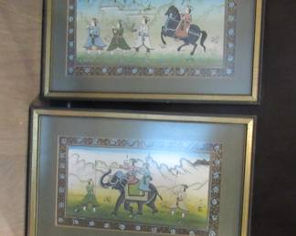 Framed Indian silk Painting
