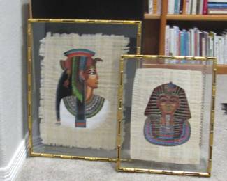 Framed Egyptian Papyrus artwork