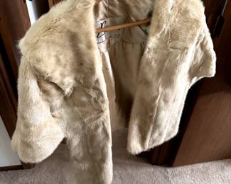 Vintage Evans Mink in Winter White Ivory