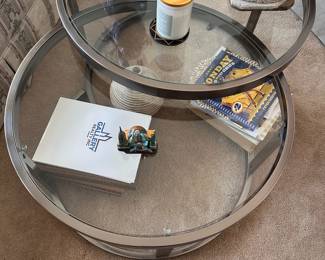 Mid-century chrome and glass table