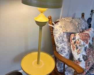 Yellow Toleware Lamp