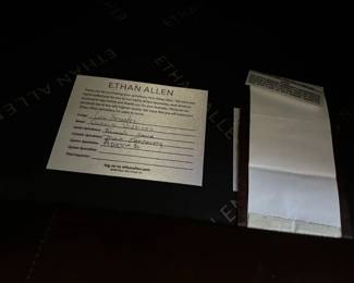 Ethan Allen Leather Loveseat 