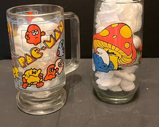 PACMAN AND SMURF GLASSES
