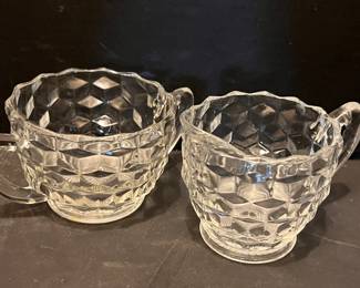 FOSTORIA AMERICAN CREAMER/SUGAR