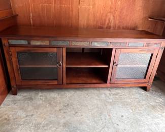 SLATE ACCENT ENTERTAINMENT CENTER