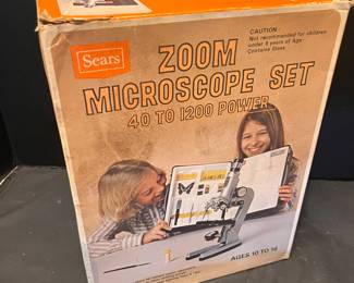 VINTAGE SEARS MICROSCOPE SET