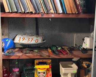 BOOKS, TOOLS AND GARDEN