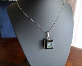 Sterling Turquoise & Onyx Double Sided