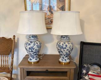 Blue and White Lamps