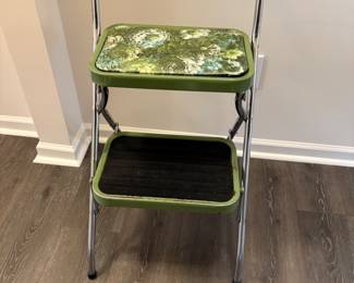 Folding Vintage Stool Avocado Green