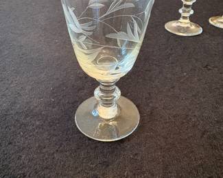 Etched Glass Cordials