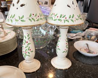 Lenox Holly Candlesticks