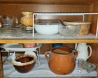 Mexican pottery and other vintage kitchen items