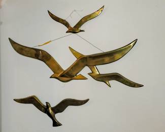 Vintage brass birds