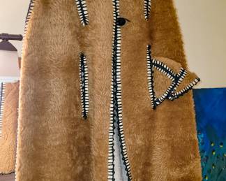 Vintage Greek reversible cape with matching hat