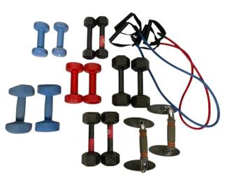 Resistance Bands And Dumbbells