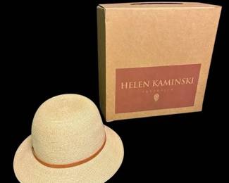 Helen Kaminski Raffia And Polyester Hat Made In Australia