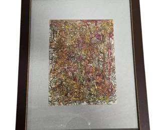16 x 17 Abstract Line Art Framed