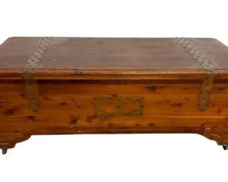 Cedar Wood Trunk On Casters