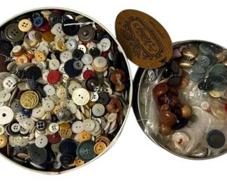 Two Tins Of Buttons