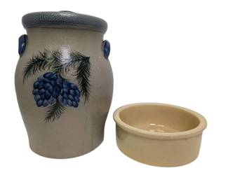 2000 Rowe Pottery Works Crock Roseville Crock Dish