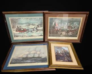 Currier Ives Framed Prints  More Early America Prints