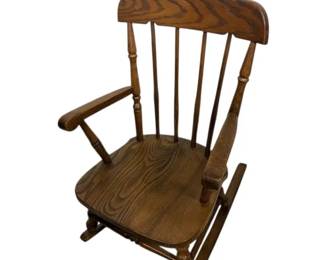 Kids Size Spindle Back Rocking Chair