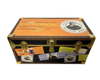Orange Top Inventing Flight Wright Brothers Aviation Advertising Steamer Trunk