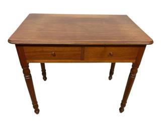 Vintage Wood Writing Desk W Dovetail Joints